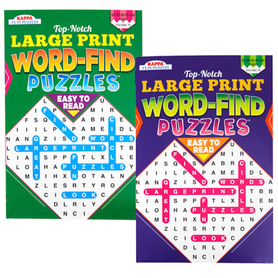 Word Find Large Print Pocketsize 2 Assorted Floor Display