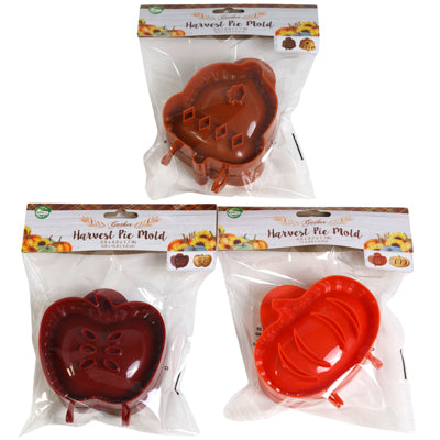 Pie Molds Mini Harvest 3 Ast Apple/ Pumpkin/ Acorn Harv Pbh