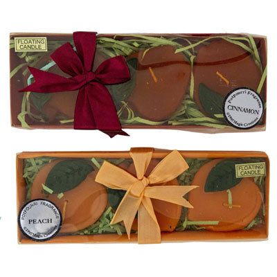 Candle Floating Fruit 3pc Assorted