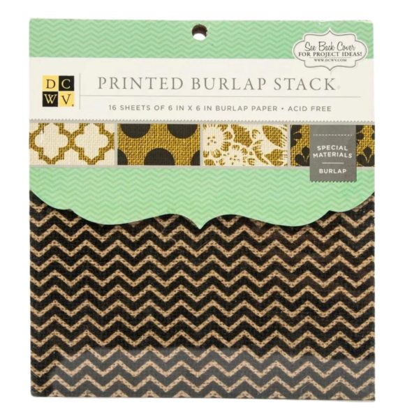 16 Sheet 6" x 6" Burlap Paper Pad