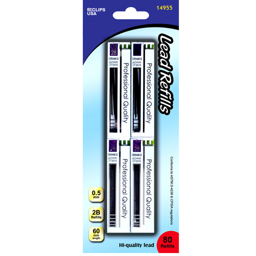 0.5 mm Pencil Lead Refills - 80-Pack