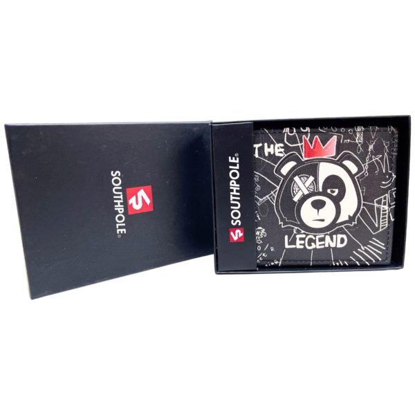 Southpole Men’s Legend Bear Printed Bifold Wallet