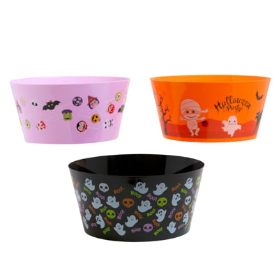 Candy Bowl Halloween Printed 3ast 10.75 X 5.32in Hlwn Upc Label