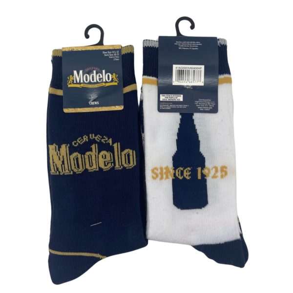 2 Pack Modelo Crew Socks Size 10-13
