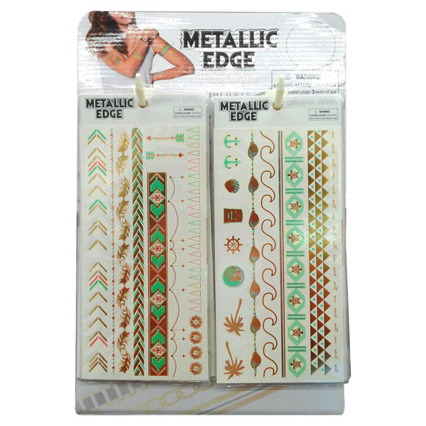 Shimmer Metallic Tattoo Pack in PDQ Display