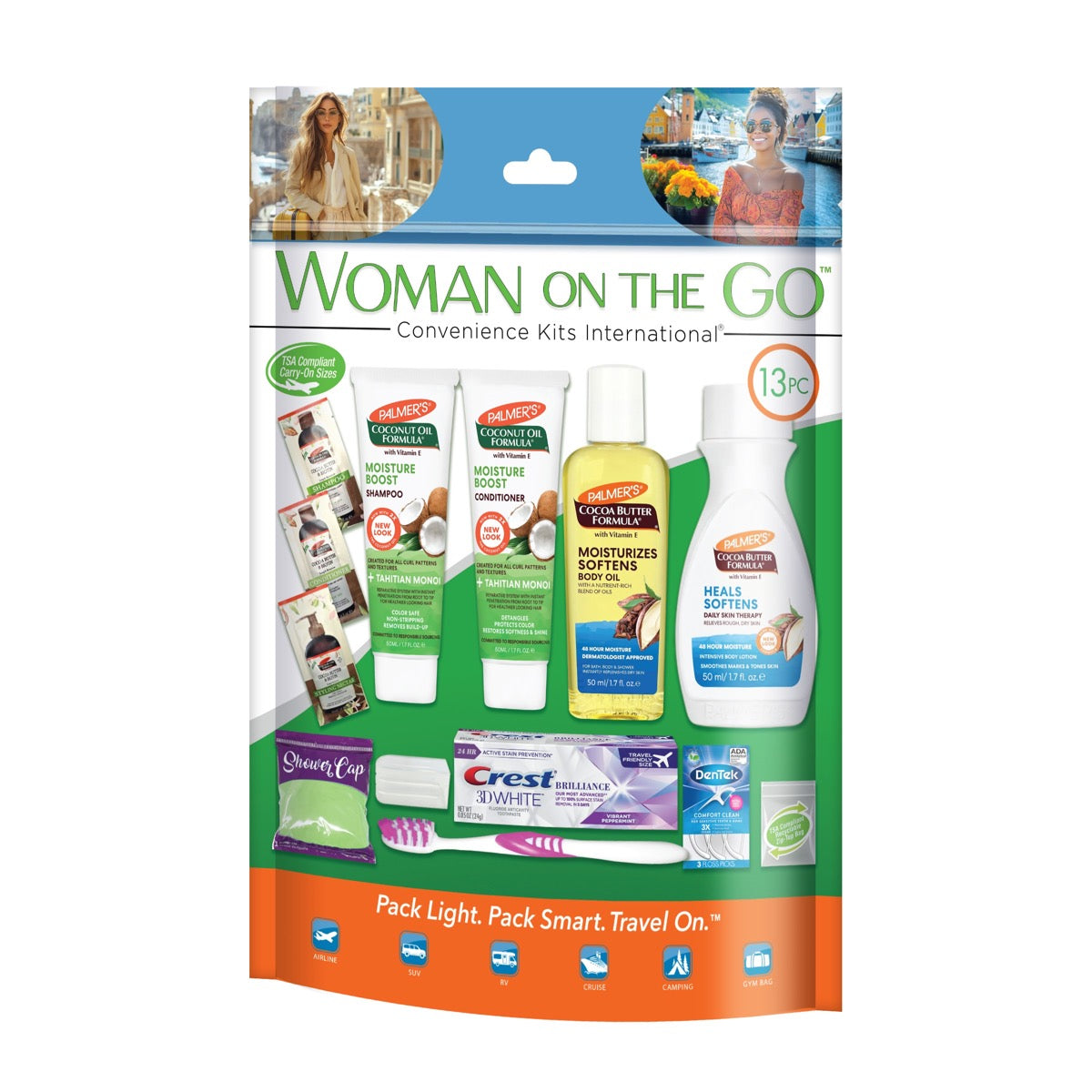 13 PC. Women's Palmer's Hair & Skin Care Multicultural Travel Kit