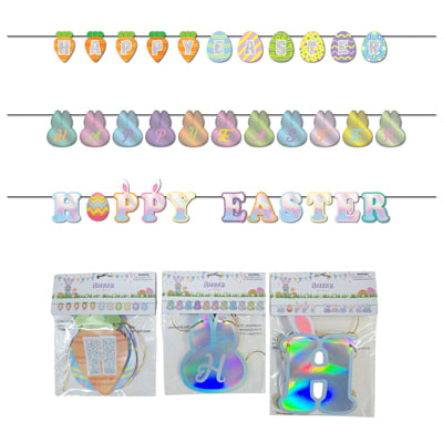 Banner Easter Letter 3ast Glitter/hotstamp/iridescent Easter Pbh