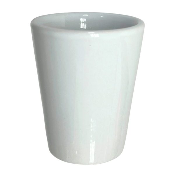 1.5oz White Ceramic Shot Cup