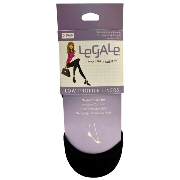 Legale 2 Pair Low Profile Liners Ladies Shoe Size 4-10