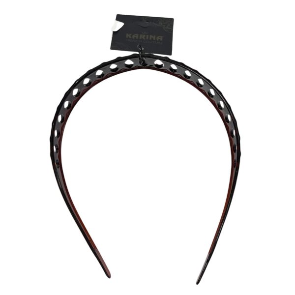 Karina Couture Tortoiseshell Style Plastic Headband with Vented Cutout Design