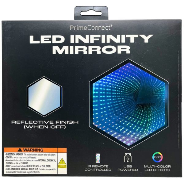 Prime Connect USB Powered LED Infinity Mirror with Remote