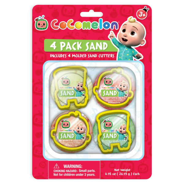 Cocomelon 4 Pack Play Sand with 4 Molded Sand Cutters