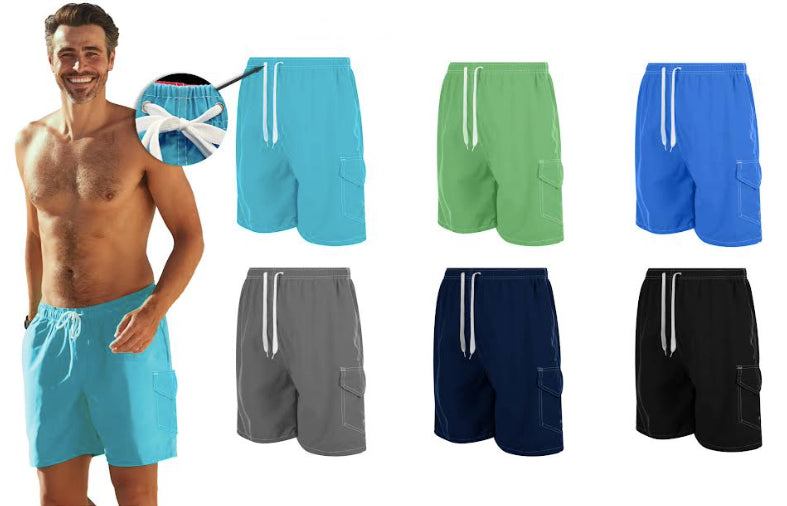 Men's Swim Trunks - Solid Colors - Sizes Small-2X
