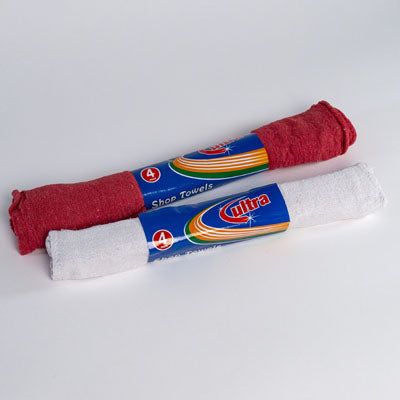 Shop Towel 4pk 13x14 Rolled Red & White Banded See N2 #ust16682-4