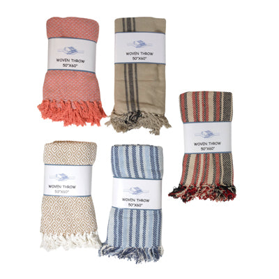 Woven Throw 50 X 60 Random Colors/styles To The Case Ref #00088