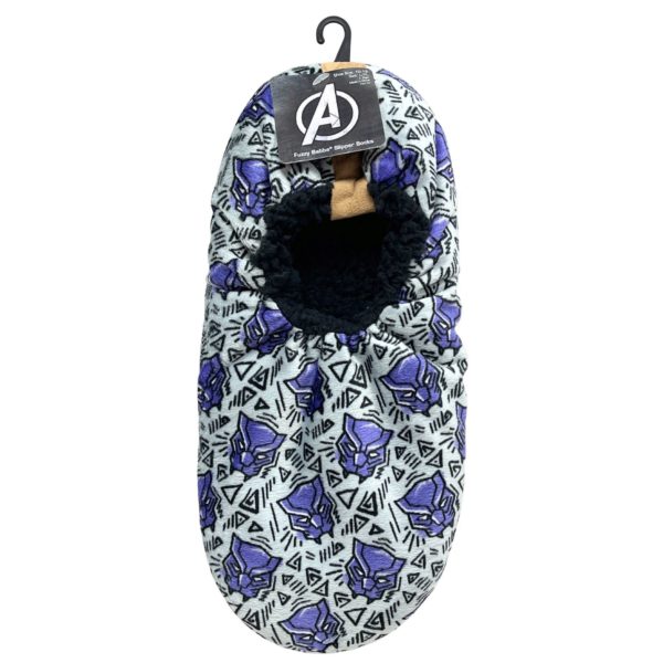 Fuzzy Babba 1 Pack Mens Black Panther Slipper in Assorted Sizes