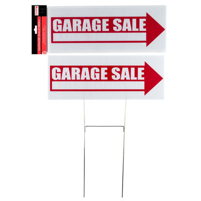 Sign Garage/yard Sale W/2 Stakes 16 X 6in H 2ast Pbh