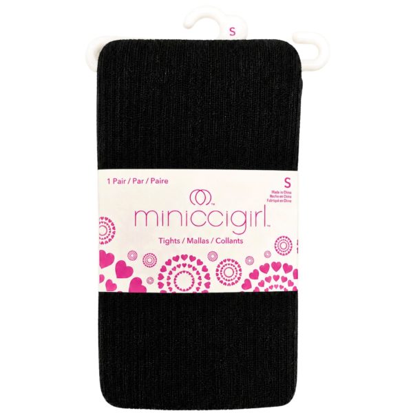 Miniccigirl Youth Cable Tights Black in Size S