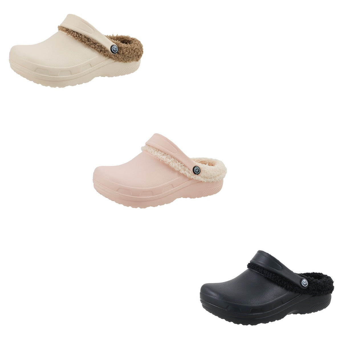 Women's Fleece Lined Clogs w/ Adjustable Heel Strap - Choose Your Color(s)