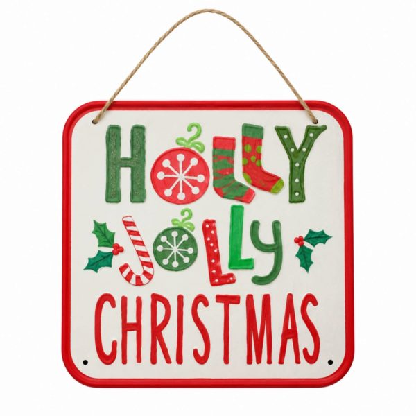 Holly Jolly Christmas Festive Wall Home Decor