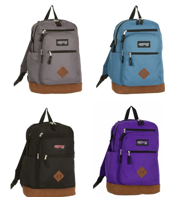 18.5" Deluxe Backpacks w/ Suede Leatherette Bottom - Assorted Colors