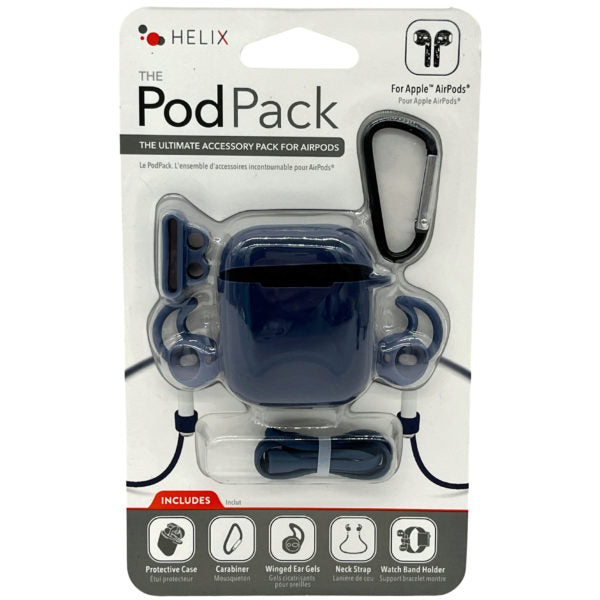 Helix Blue 5-In-1 Podpack Airpod Accessory Kit Blue