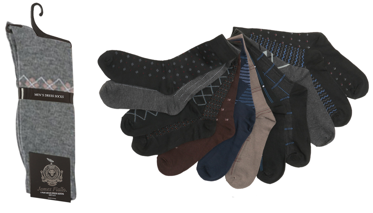 Men's Designer Dress Socks - Assorted Prints - Size 10-13