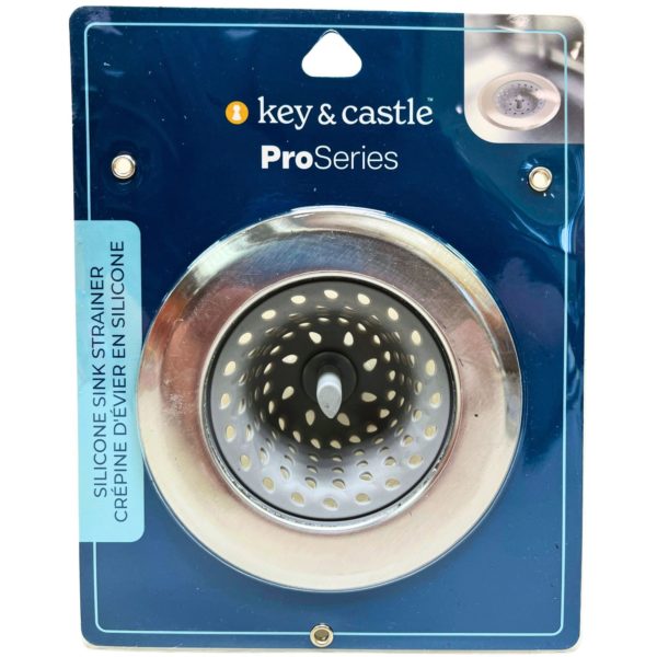 Key & Castle Silicone and Stainless Steel Sink Strainer