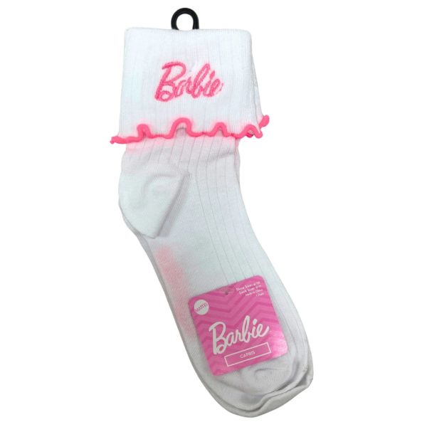 Barbie Capri Ladies Turn Cuff Lettuce Edge Socks