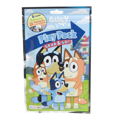 Play Pack Bluey 4crayons, 25stickers, 24pg Fun Size Color Book Sell In Usa Only