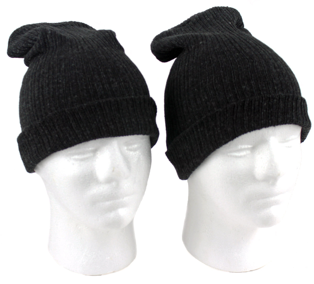Adult Merino Wool Blend Winter Hats - Black