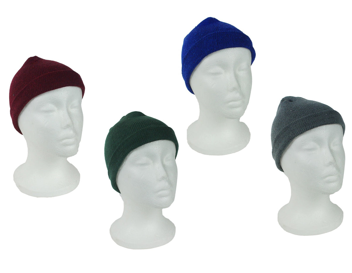 Toddler's Cuffed Winter Knit Hats - Assorted Colors
