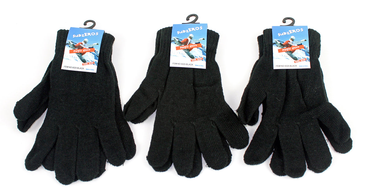 Adult Magic Stretch Gloves - Black