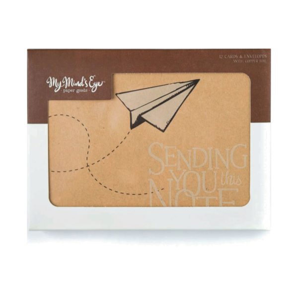 My Mind's Eye 12 Count 5.5" x 4.25" Card & Envelope Set with Copper Foil in Assorted Designs