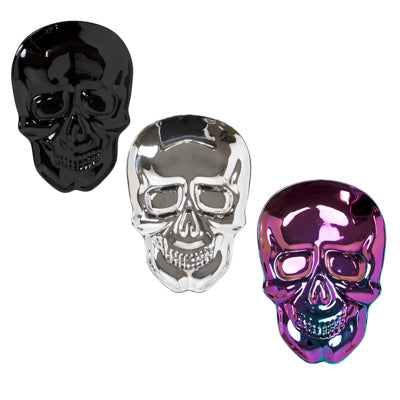 Skull Tray Halloween 9.25 X 13 Irid/silver/black