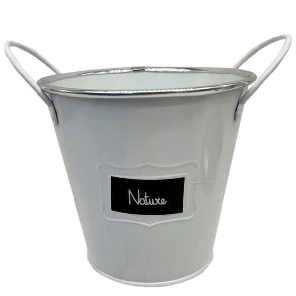 Metal Plant Holder with Label and Handles
