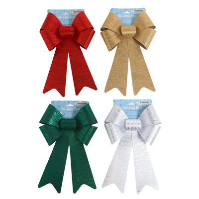 Bow Brushed Pvc 9x15in 4ast Colors/xm Tcd