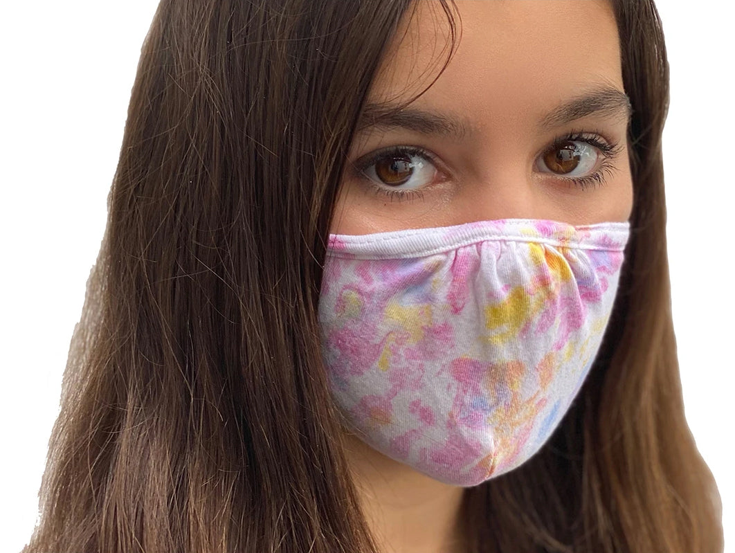 100% Cotton Reusable Face Masks - Marble Dyed