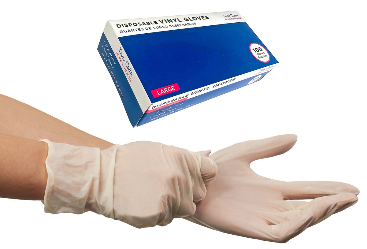 Disposable Vinyl Gloves - 100-Packs