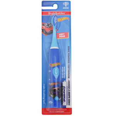 Toothbrush Hot Wheels Sonic Powered Soft Bristles Peggable