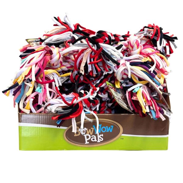 12" T-Shirt Rope Dog Pull Toy in PDQ Display
