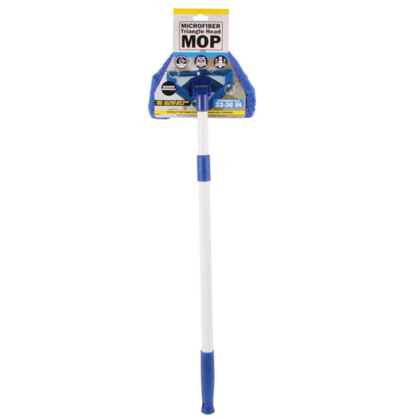 Microfiber Triangle Head Mop with Extending Pole