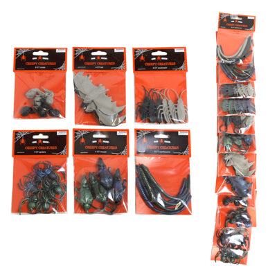 Creepy Creatures 6ast Styles Grey/blk Or Metallic Blue/green Finish 12pc Mdsgstrip *new Styles*