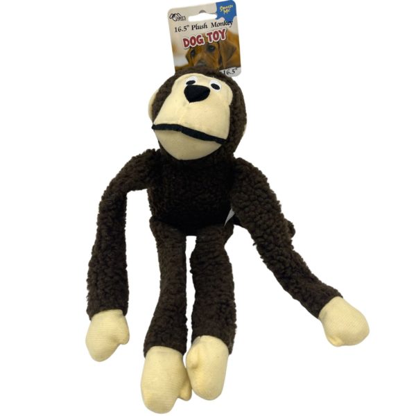 16.5" Plush Monkey Dog Toy