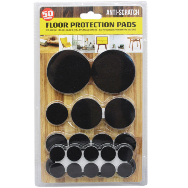 50 Pack Assorted Size Adhesive Felt Furniture Sliders