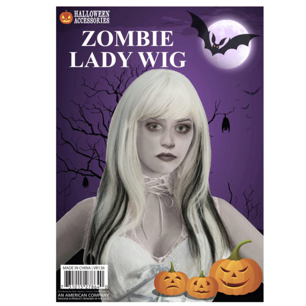 Zombie Lady Wig Black&White