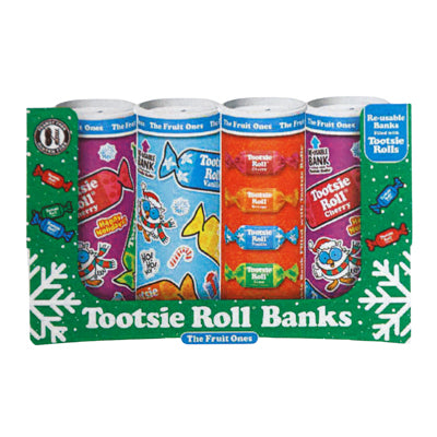 Tootsie Roll Christmas Fruit Bank 5.7 Oz In Counter Display