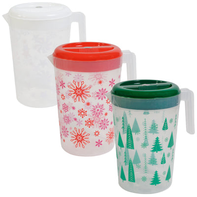Pitcher 5l 3 Assorted Christmas Prints