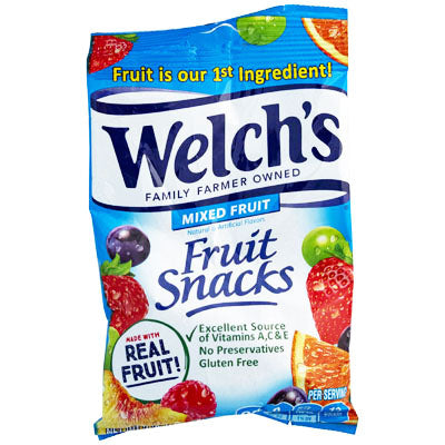 Welch's Fruit Snacks Mixed Fruit 2.25 Oz Peg Bag