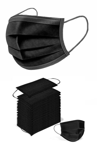 Tuff Gard Black 3-Ply Earloop Masks